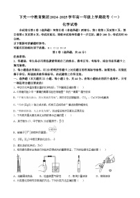 云南省大理白族自治州下关第一中学教育基团2024-2025学年高一上学期10月月考化学试题