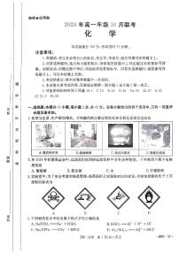 河北省保定市2024-2025学年高一上学期10月联考 化学试题