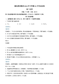 湖南省长沙市雅礼中学2024-2025学年高二上学期10月月考化学试题（Word版附解析）