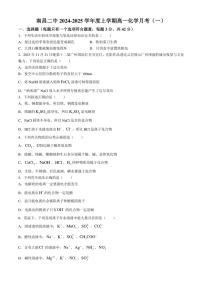 [化学]江西省南昌县莲塘第二中学2024～2025学年高一上学期月考试卷(一)(有答案)