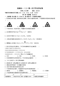 四川省眉山市冠城实验学校2024-2025学年高一上学期 10月月考化学试卷(无答案)