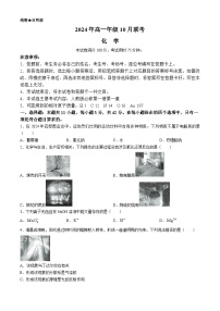 河北省部分高中2024-2025学年高一上学期10月联考化学试题(无答案)