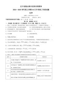 [化学]辽宁省重点高中沈阳市郊联体2024～2025学年高三上学期10月月考试题(有答案)