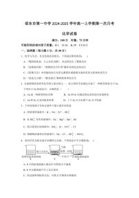 [化学]湖南省邵东市第一中学2024～2025学年高一上学期第一次月考试题(有答案)