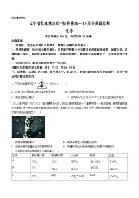 辽宁省县域重点高中协作体2024-2025学年高一上学期10月份质量监测 化学试卷