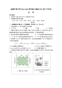 四川省成都市石室中学2024-2025学年高一上学期10月月考 化学试卷