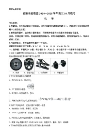 2025届安徽皖豫名校联盟高三上学期10月联考化学试题