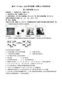 北京市顺义区第一中学2024-2025学年高二上学期10月月考化学试题