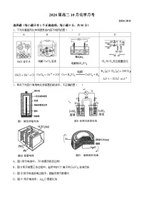 北京师范大学附属中学2024-2025学年高二上学期10月月考 化学试题(无答案)