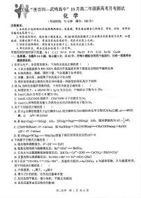 广西“贵百河—武鸣高中”2024-2025学年高二上学期10月新高考月考  化学试题