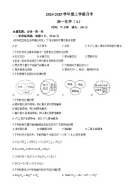 辽宁省辽东南协作体2024-2025学年高一上学期10月月考化学试卷