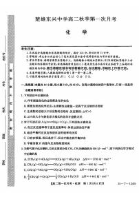 云南省楚雄东兴中学2024-2025学年高二上学期10月第一次月考化学试题