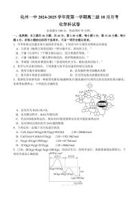 广东省茂名市化州市第一中学2024-2025学年高二上学期10月份月考 化学科试卷（含解析）