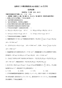 四川省宜宾市第三中学校2024-2025学年高二上学期10月月考 化学试题