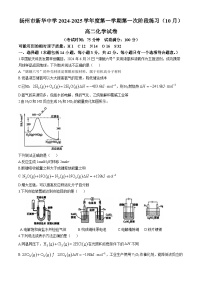 江苏省扬州市新华中学2024-2025学年高二上学期10月月考 化学试题(无答案)