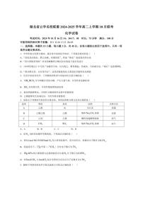 [化学]湖北省云学名校联盟2024～2025学年高二上学期10月联考试卷(有答案)