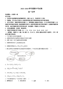 甘肃省庆阳市华池县第一中学2023-2024学年高一上学期11月期中化学试题