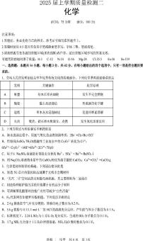 河北省部分学校2024-2025学年高三上学期第二次质检化学试题（PDF版，含答案）