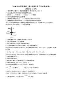 北京市中关村中学2024-2025学年高二上学期10月月考 化学试题