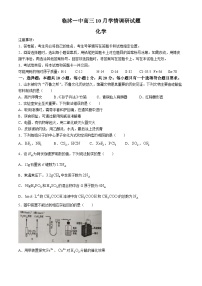 山东省临沂市临沭第一中学2024-2025学年高三上学期10月月考 化学试题(无答案)