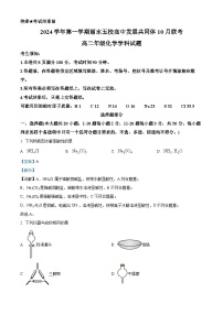 浙江省丽水市“五校高中发展共同体”2024-2025学年高二上学期10月联考化学试题（Word版附解析）