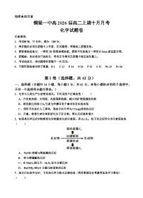 重庆市铜梁一中2024-2025学年高二上学期10月月考+化学试题word（有答案）