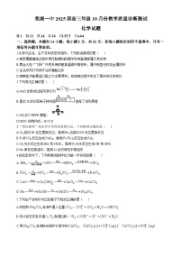 安徽省芜湖市第一中学2024-2025学年高三上学期10月份教学质量诊断测试 化学试题(无答案)