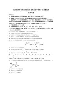 [化学]2025届陕西省西安市部分名校高三上学期第一次质量检测月考试题(有答案)