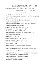 黑龙江省实验中学2024-2025学年高三上学期10月月考 化学试卷