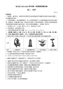 广东省深圳市宝安区2024-2025学年高三上学期10月第一次调研测试 化学