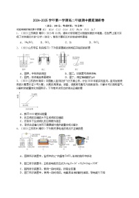 江苏省苏州市2024-2025学年高二上学期期中摸底调研化学试题