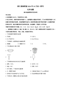 浙江省强基联盟2024-2025学年高一上学期10月联考化学试卷（Word版附答案）