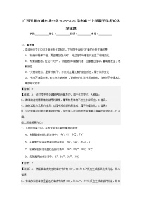 广西玉林市博白县中学2023-2024学年高三上学期开学考试化学试题