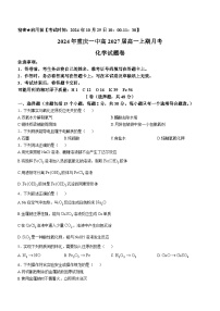 重庆市第一中学校2024-2025学年高一上学期10月月考 化学试卷