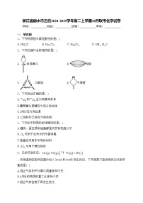 浙江省丽水市五校2024-2025学年高二上学期10月联考化学试卷(含答案)