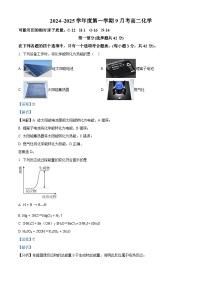 北京市第十一中学2024-2025学年高二上学期9月月考化学试卷（Word版附解析）