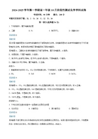 北京市第十一中学2024-2025学年高一上学期10月月考化学试卷（Word版附解析）