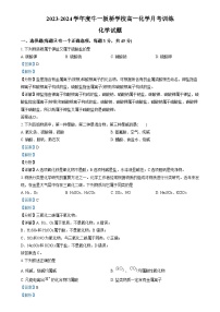 北京市顺义区牛栏山第一中学板桥学校2023-2024学年高一上学期10月月考化学试卷（Word版附解析）