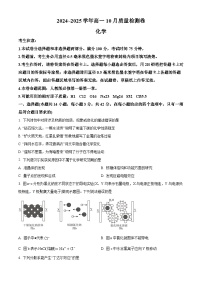 山西省大同市2024-2025学年高一上学期10月联考化学试卷（Word版附答案）