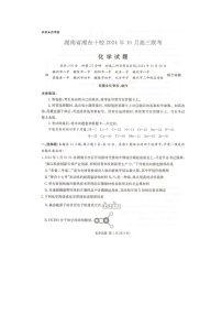 湖南省湘东十校2024-2025学年高三上学期10月联考 化学试题