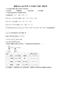 湖南省部分学校2024-2025学年高三上学期第二次联考化学试卷（Word版附答案）