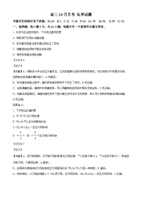 重庆市铜梁一中2024-2025学年高三上学期10月月考化学试卷（Word版附解析）