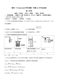 江苏省南京市第一中学2024-2025学年高二上学期10月月考 化学试卷