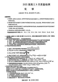 【多省卷】河南、山西等多省金科大联考2025届高三上学期9月质量检测化学试卷