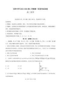 广东省深圳市龙华中学2024～2025学年高二上学期10月第一阶段考试化学试题（含答案）