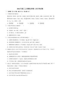 湖南省岳阳市临湘市2024～2025学年高一上学期10月月考 化学试题（含答案）