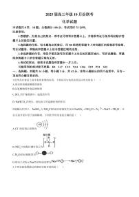 河南晋豫名校联盟2025届高三上学期10月月考化学试题+答案