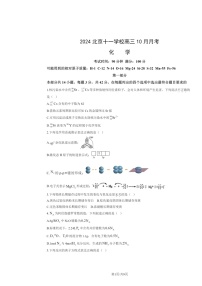 2024北京十一学校高三上学期10月月考化学试卷