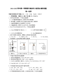 江苏省南京市六校2024-2025学年高一上学期期中联合调研 化学试题（含答案）