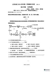 上海市上海宋庆龄学校2024-2025学年高三上学期期中考试 化学试题